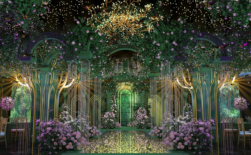 沾益奇妙森林婚礼堂效果展示